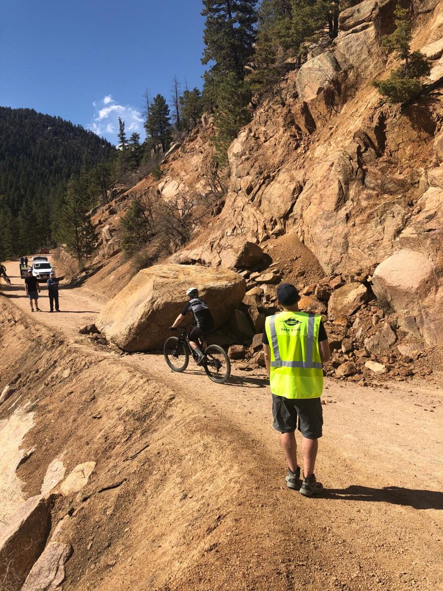Gold camp road boulder.