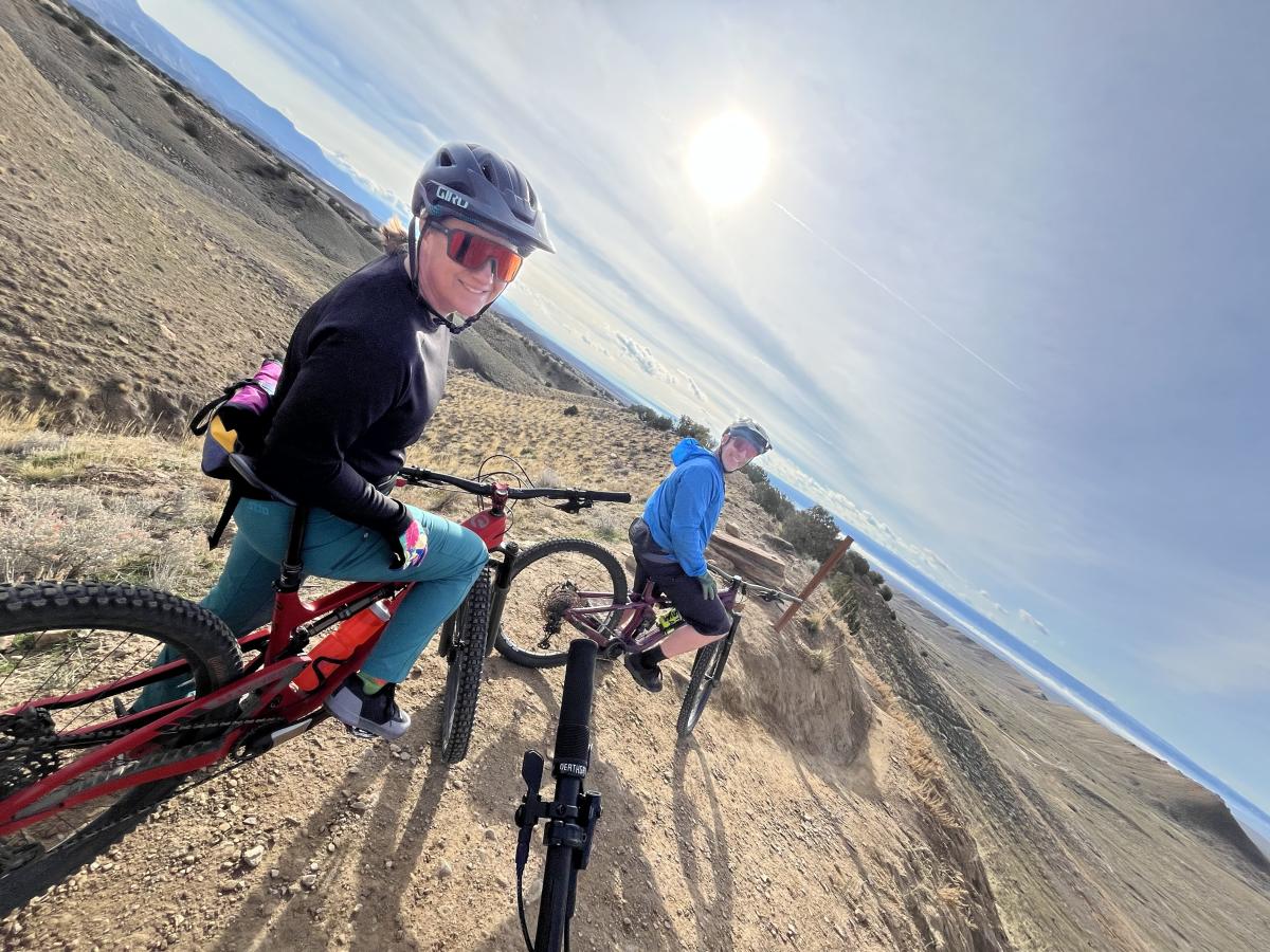 Photo of Jess on her mountain bike