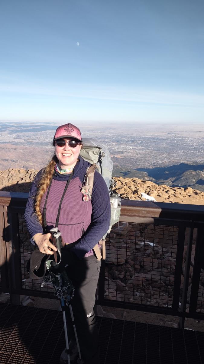 Picture of Elizabeth at Pikes Peak Summit