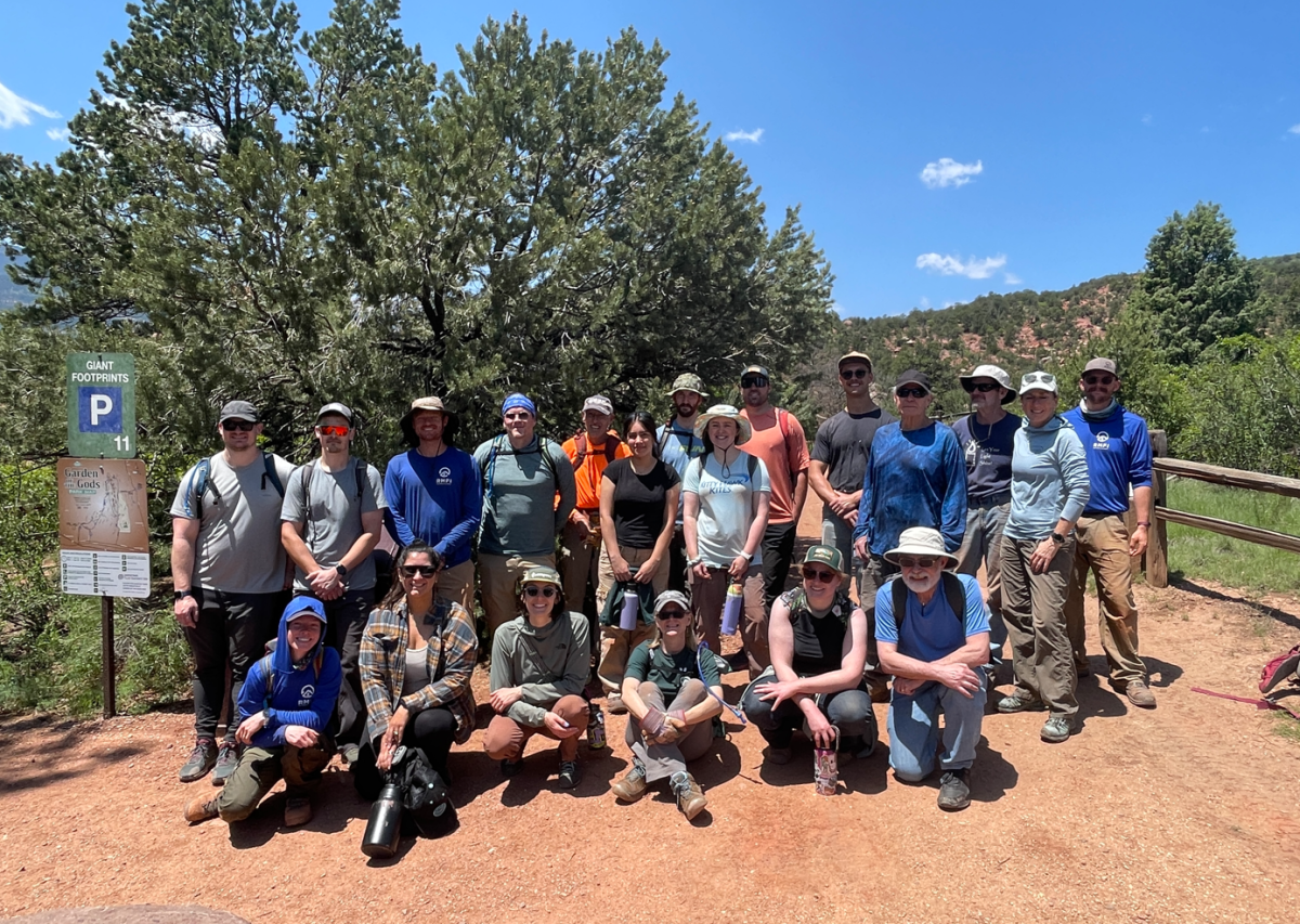 group of volunteers at garden of the gods
