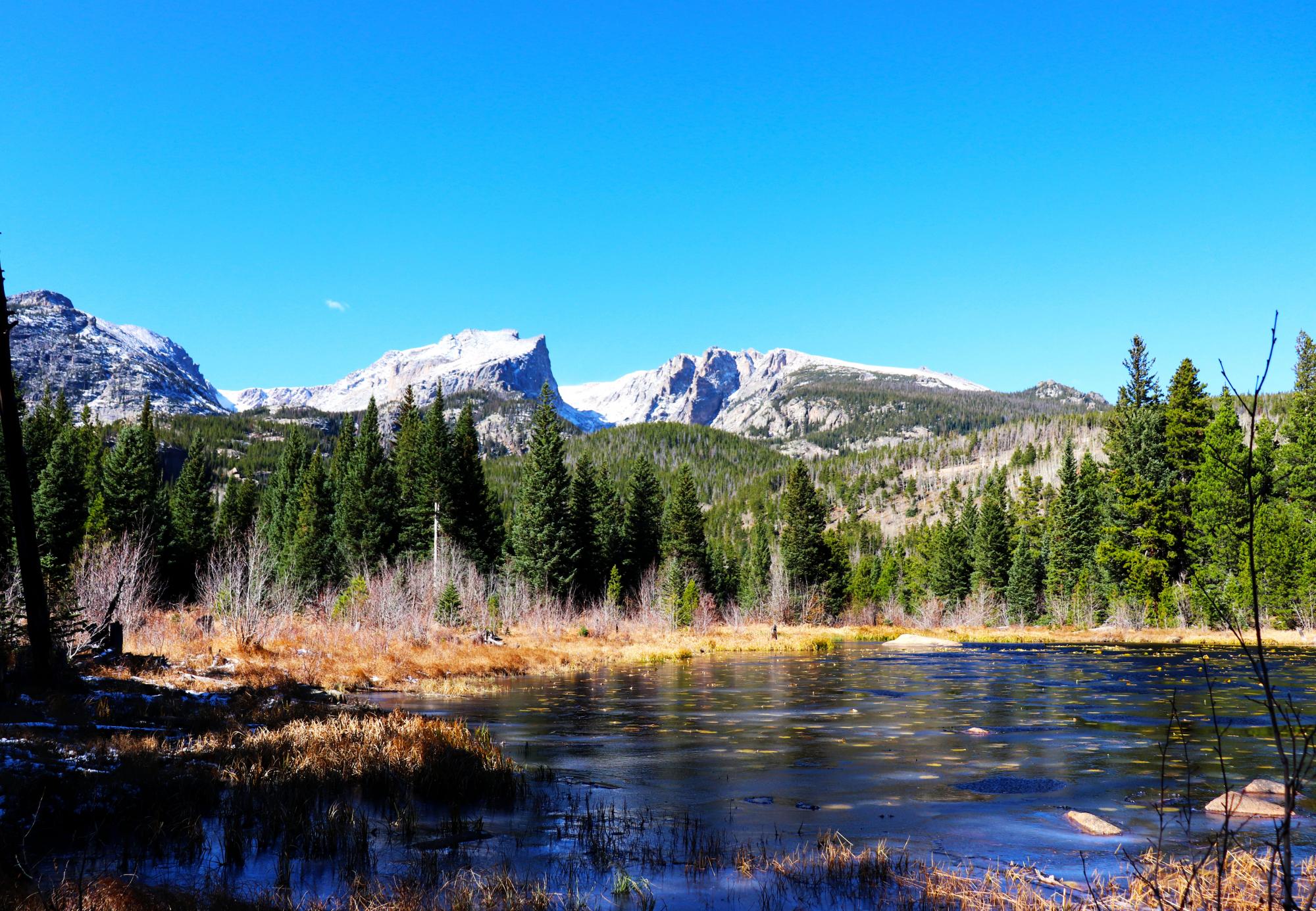 Photo of mountains and a lake